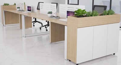 Tủ tài liệu gỗ MFC kết hợp với bàn làm việc TVPONC106 tg02-3c