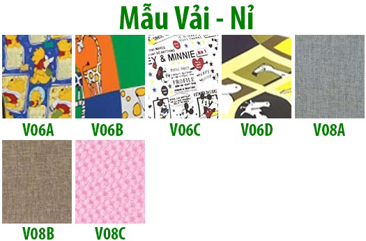 Mẫu vải nỉ bọc ghế hình ngộ nghĩnh