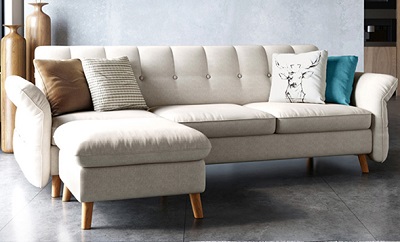 Ghế sofa đệm mút bọc nỉ