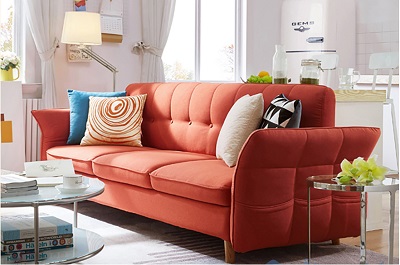 Ghế sofa nỉ mầu cam