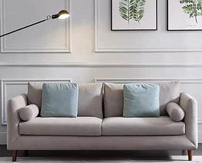 Ghế sofa bọc nỉ màu ghi