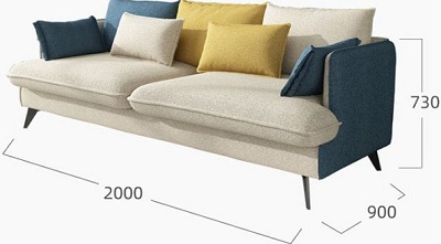 Ghế sofa dài 2000mm