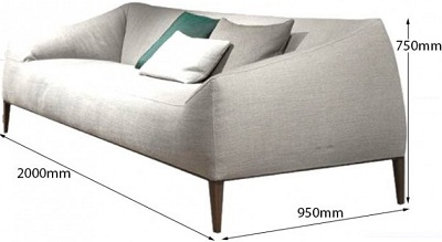 Thiết kế Ghế sofa bọc nỉ Kích thước D200 x R95 x C75 cm Dài x Rộng X Cao GSF181