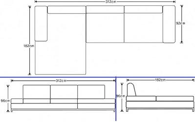 Thiết kế Ghế sofa bọc da 312mm GSF143