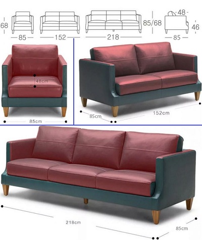 Kích thước ghế sofa bọc da