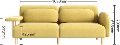 Ghế sofa bọc nỉ 1m68