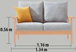 Ghế sofa băng dài 134 cm