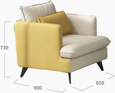Ghế sofa đôn nhỏ 80cm