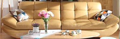 Ghế sofa bọc da mầu nâu cafe