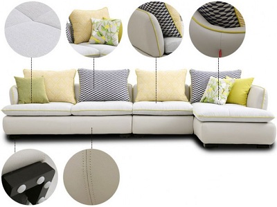 Ghế sofa góc bọc nỉ