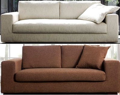 Ghế sofa băng bọc nỉ mầu nâu màu xám trắng