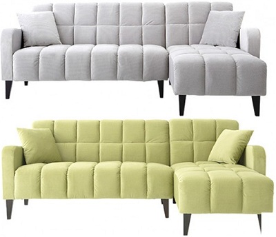 Ghế sofa màu trắng và xanh lá