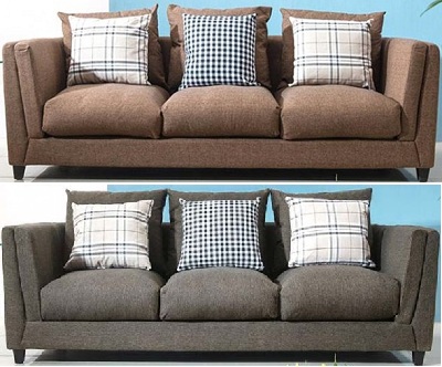 Ghế sofa bọc nỉ mầu nâu 220cm