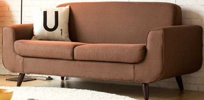 Ghế sofa bọc nỉ màu nâu băng dài 1600mm