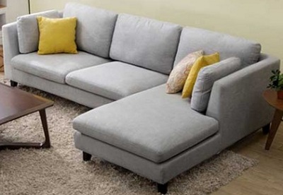 Ghế sofa bọc nỉ màu ghi xám