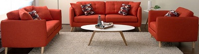 Ghế sofa bọc nỉ mầu đỏ