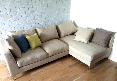 Hình Ảnh thực tế ghế sofa góc bọc nỉ