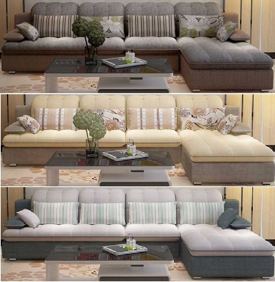 bộ ghế sofa góc L dùng trong phòng khách