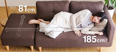 Ghế sofa màu nâu băng 1m35