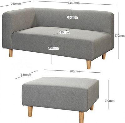 Thiết kế Ghế sofa bọc nỉ GSF163