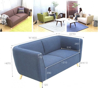 Thiết kế Ghế sofa bọc nỉ GSF162