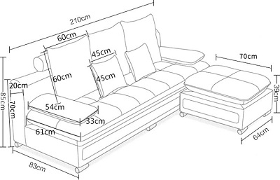 thiết kế ghế sofa góc L tiện dụng