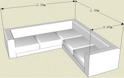 Thiết kế Ghế sofa bọc nỉ GSF135