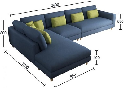 Ghế sofa góc 2m6