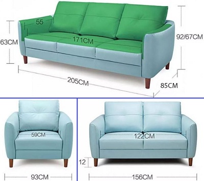 Thiết kế ghế sofa băng dài 2m05
