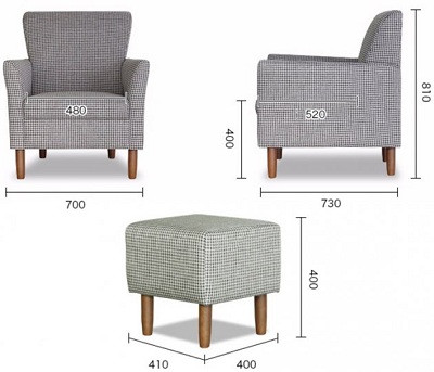 Ghế sofa phòng khách nhỏ gọn xinh GSF83 ghế sofa đơn 41cm