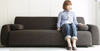 Ghế sofa băng dài bọc nỉ mầu đen