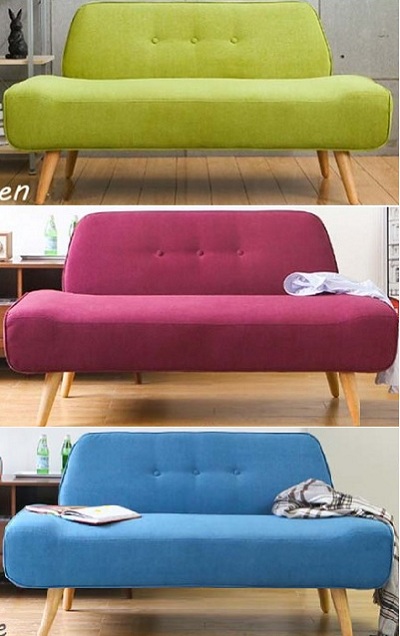 Ghế sofa băng dài mầu xanh, tím