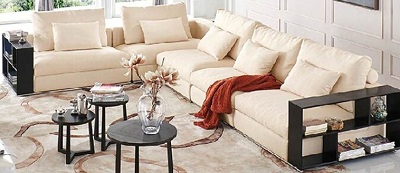 bộ ghế sofa góc L kết hợp kệ đồ dùng