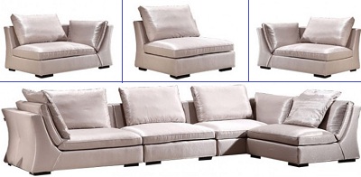 bộ ghế sofa góc L dùng trong phòng khách 3m83