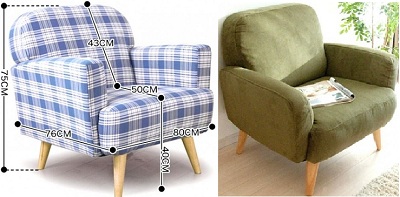 Ghế sofa đơn bọc nỉ 80cm