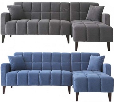 Ghế sofa màu đen và xanh