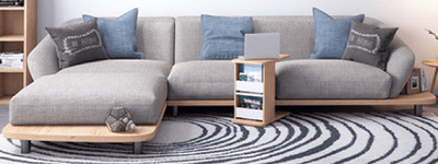 Ghế sofa góc bọc nỉ dài 3000mm