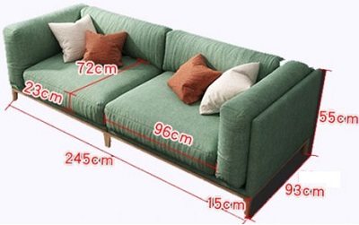 Kích thước ghế sofa băng 2m45