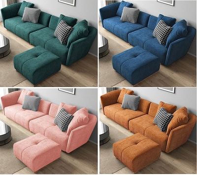 Ghế sofa văng mầu xanh, hồng, nâu