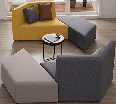 Ghế sofa hình thang và hình tam giác