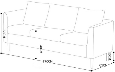 Thiết kế ghế sofa văng 170cm