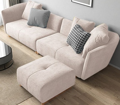 Ghế sofa văng 262cm bọc vải nỉ xám