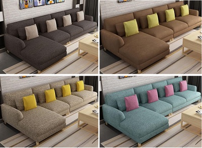 Các mẫu ghế sofa góc bọc nỉ sang trọng