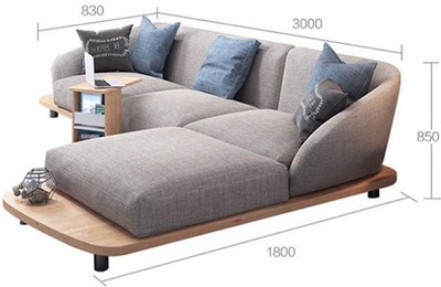 Thiết kế ghế sofa góc sang trọng