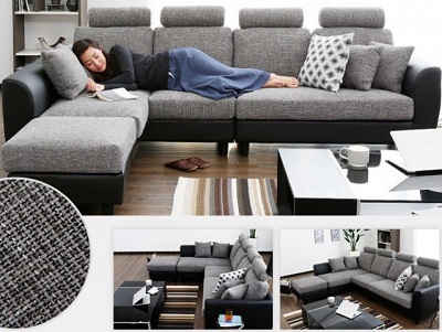 Thiết kế Ghế sofa bọc nỉ Kích thước 260x198x77cm Dài x Rộng X Cao GSF230