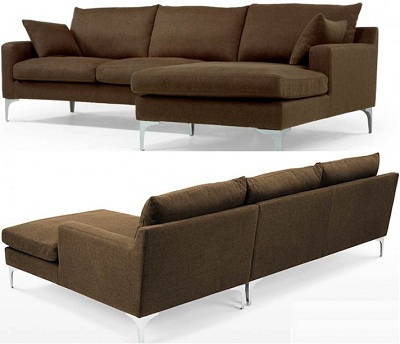Ghế sofa gốc 256cm màu nâu