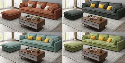 Ghế sofa băng dài 2100mm màu xanh, nâu, xám
