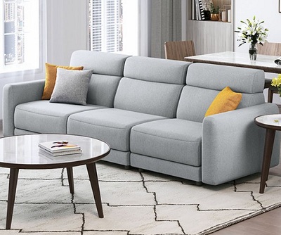 Ghế sofa văng bọc nỉ xám