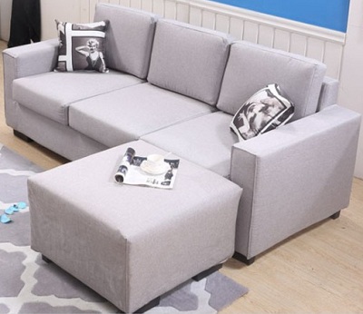 Ghế sofa góc màu xám