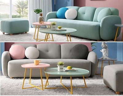 Ghế sofa bọc nỉ 2160mm